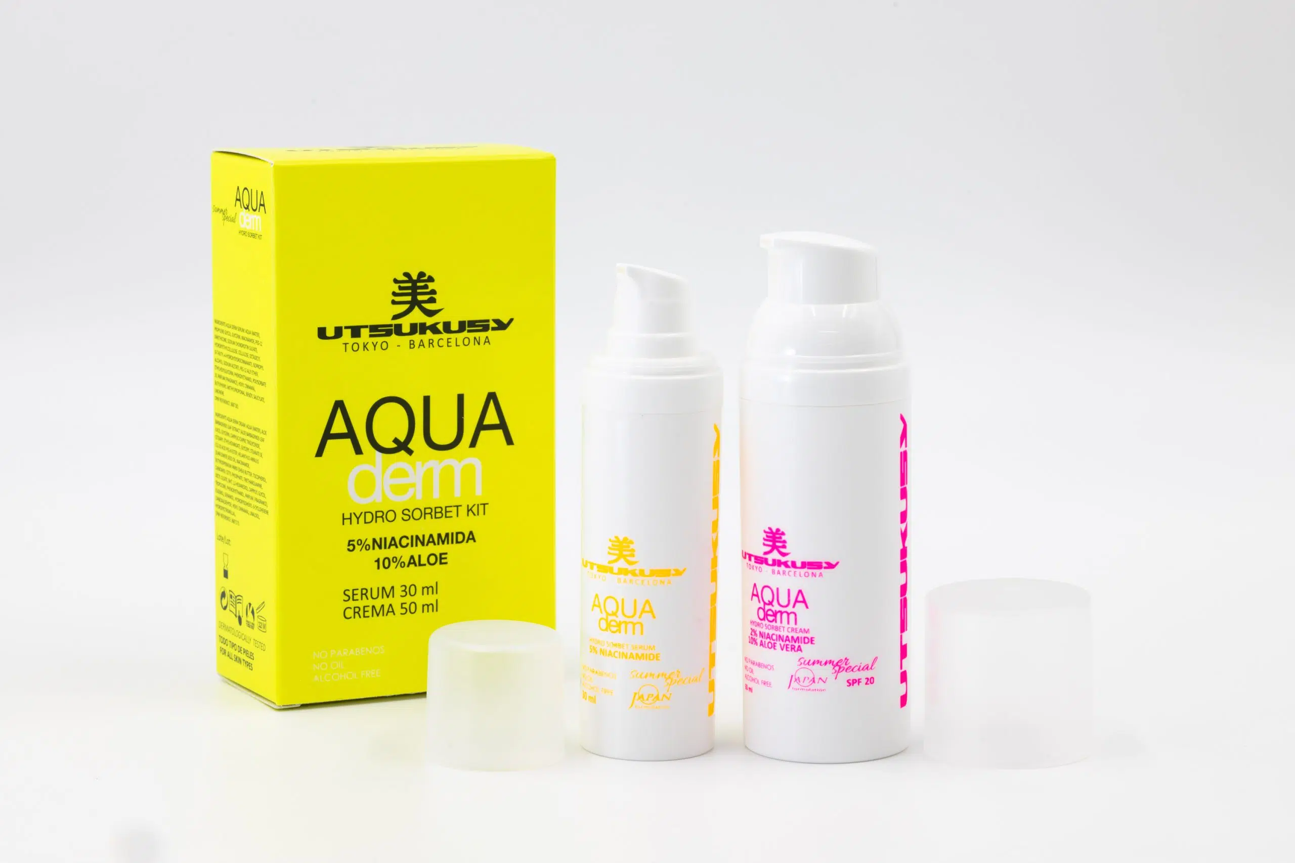 Kit hydro Sorbet crema+serum Utsukusy aqua derm