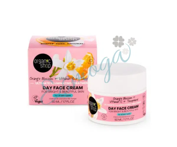 Crema facial día iluminadora, Organic Shop