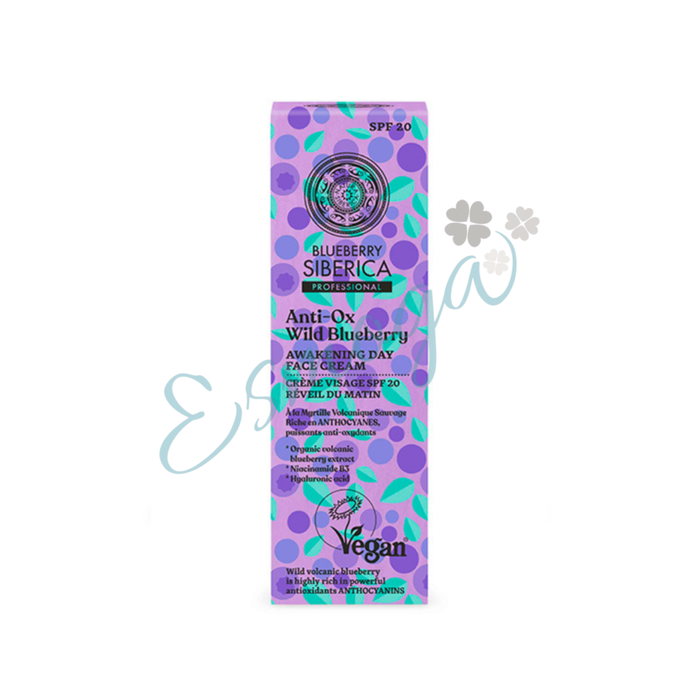 crema de dia vigorizante SPF20 Natura Siberica Blueberry