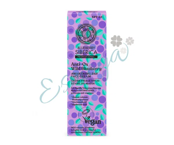crema de dia vigorizante SPF20 Natura Siberica Blueberry