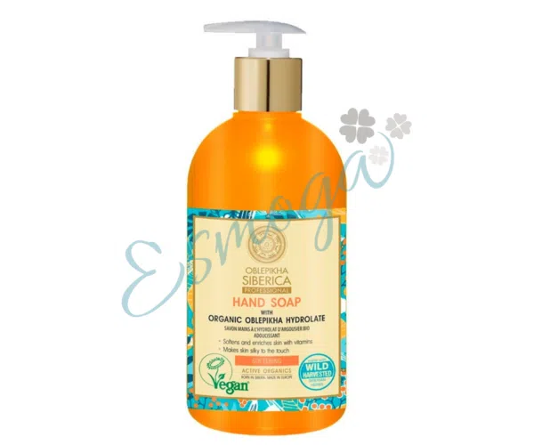 Jabón de manos suavizante con hidrolato de espino amarillo orgánico. Natura Siberica