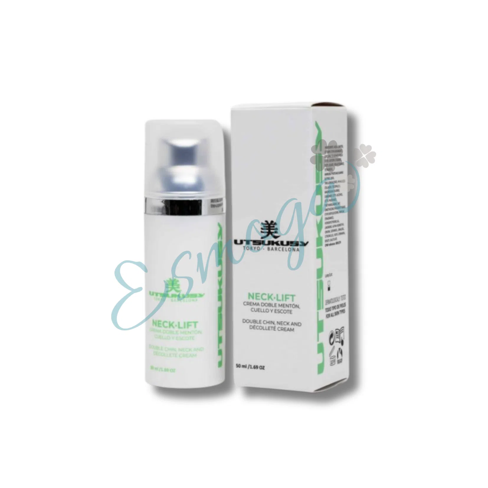 Neck lift Cream, Crema cuello, escote y mentón, Utsukusy Cosmetics