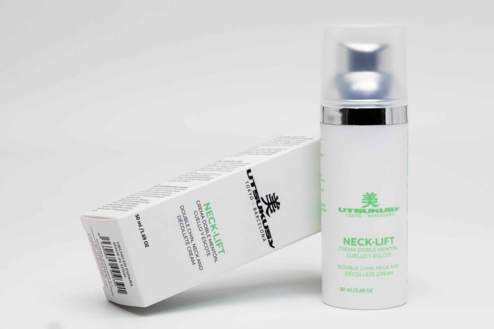 Neck lift Cream, Crema cuello, escote y mentón, Utsukusy Cosmetics