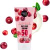 Protector Facial piel grasa SPF50. Crema de día facial con protección solar arándano rojo + antioxidantes, Organic Shop