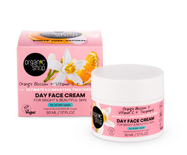 Crema facial día iluminadora, Organic Shop