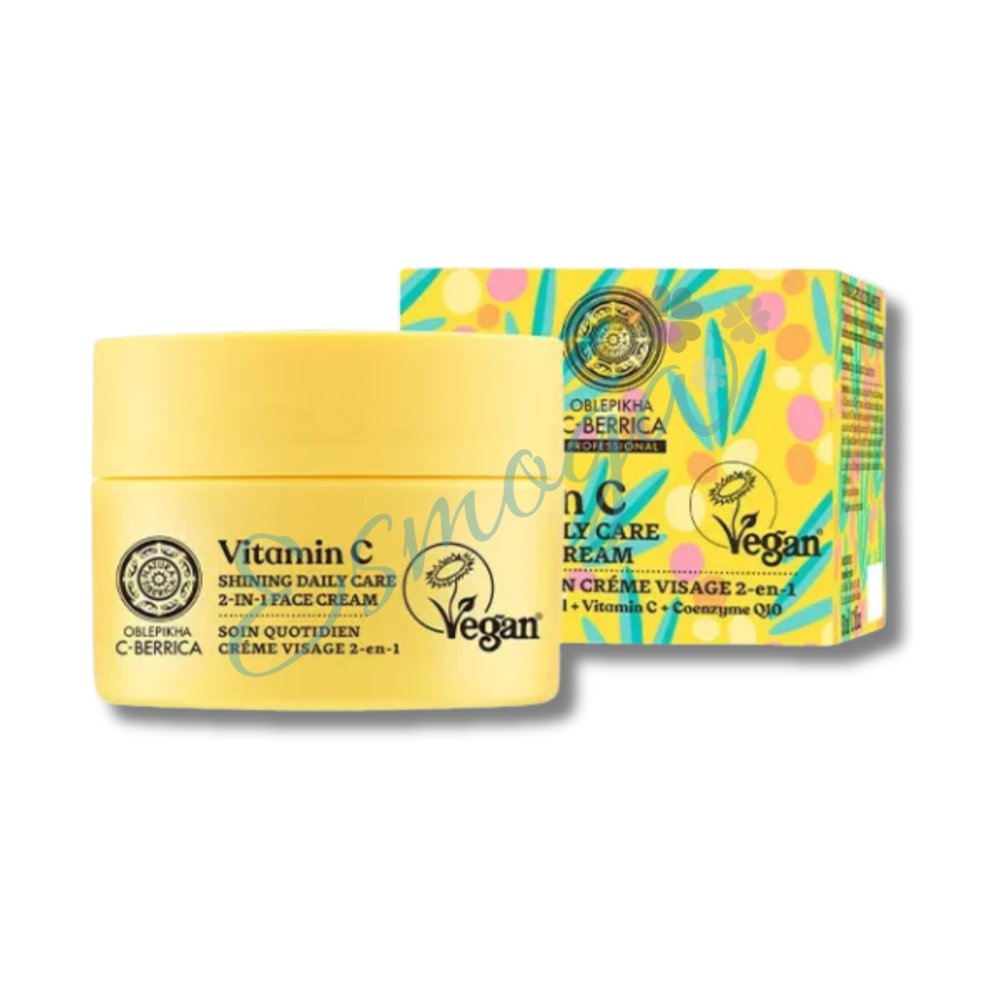 Crema facial iluminadora 2 en 1 Oblepikha. Natura Siberica